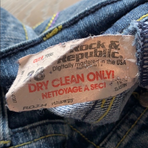 ROCK & REPUBLIC Original Cut Off Denim Shorts 28 - Picture 5 of 8